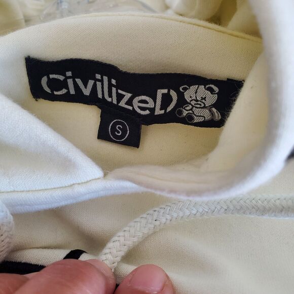 CivilizeD Bear Colorblock Hoodie Sweatshirt Streetwear Raining Money Hip Hop S - Picture 14 of 16